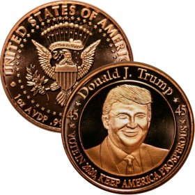 Donald J. Trump - Keep America Prosperous (2020) 1 oz .999 Pure Copper Round