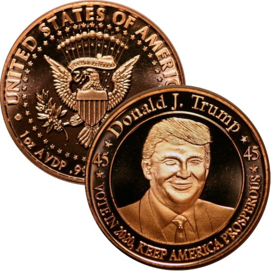 (image for) Donald J. Trump - Keep America Prosperous (2020) 1 oz .999 Pure Copper Round
