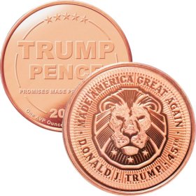 Donald J. Trump ~ Lion (Disme) 1 oz .999 Pure Copper Round