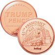 (image for) Donald J. Trump ~ Train (Disme) 1 oz .999 Pure Copper Round