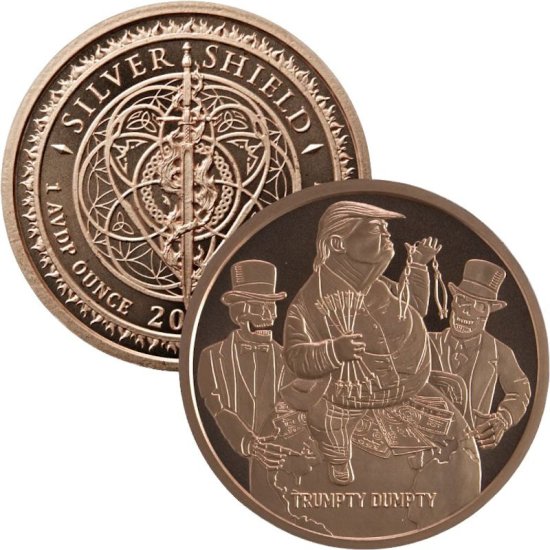 (image for) Trumpty Dumpty #82 (2018 Silver Shield - Mini Mintage) 1 oz .999 Pure Copper Round