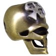 (image for) Three Spade (Brass Skull - .925 Sterling Silver Spade) By Techno Silver