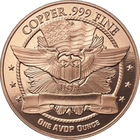 (image for) US Quarter (No Date Obverse) 1 oz .999 Pure Copper Round