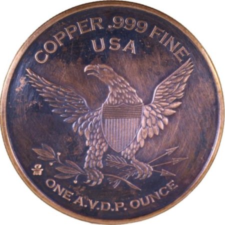 (image for) USA - America One Nation Under God 1 oz .999 Pure Copper Round (Black Patina)