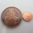 (image for) Uncle Slave (I Want You) 1 oz .999 Pure Copper Round (2016 Silver Shield) (Black Patina)