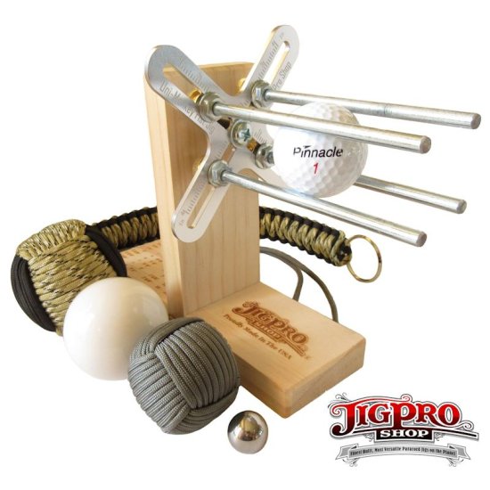 thumbnail interactive-video image 1 of Ball Baron Monkey Fist Jig 1-1/2" – Speed Pack W/ 10 Balls, Made In USA, Survival Paracord Tool 1 of 2
