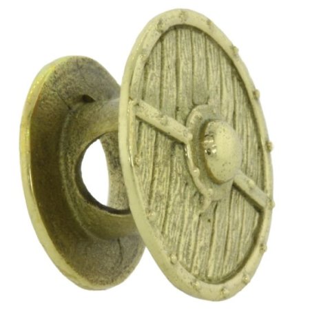 (image for) Viking Shield Cord Button in Brass by Covenant Everyday Gear