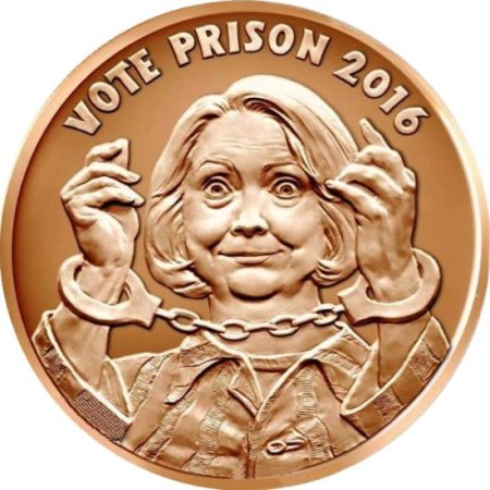 (image for) Vote Prison 2016 #21 (2017 Silver Shield Mini Mintage) 1 oz .999 Pure Copper Round