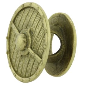 Viking Shield Cord Button in Brass by Covenant Everyday Gear