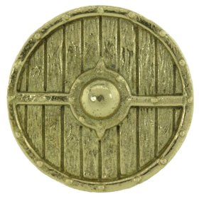 Viking Shield Cord Button in Brass by Covenant Everyday Gear