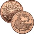 (image for) Virgo ~ Zodiac Sign Series 1 oz .999 Pure Copper Round