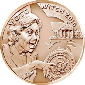 Vote Witch 2016 #15 (2017 Silver Shield Mini Mintage) 1 oz .999 Pure Copper Round