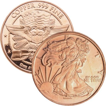 (image for) Walking Liberty Design (2012) 1 oz .999 Pure Copper Round