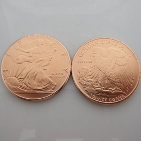 (image for) Walking Liberty 1 oz .999 Pure Copper Round (Golden State Mint)