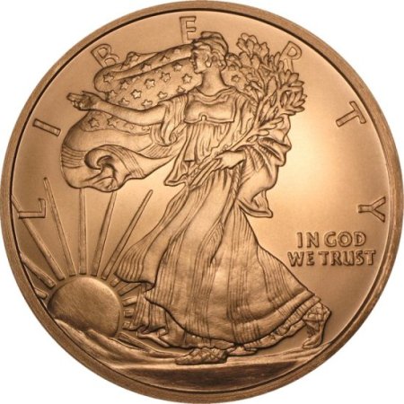 (image for) Walking Liberty Design 1/4 oz .999 Pure Copper Round