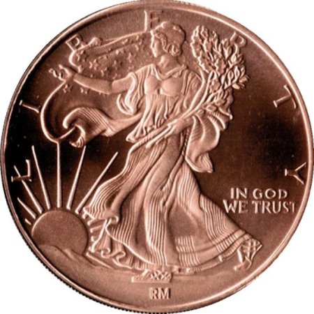 (image for) Walking Liberty Design (QSB Mint) 1 oz .999 Pure Copper Round