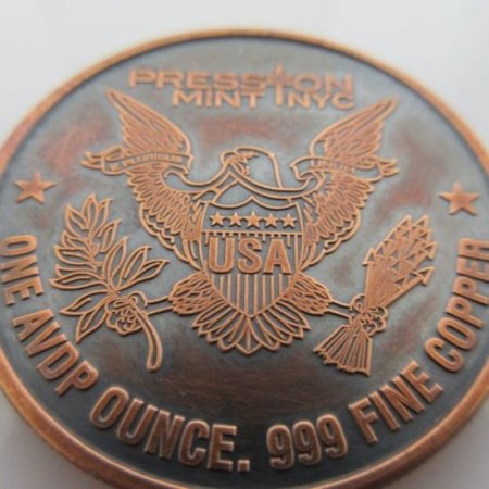 (image for) Walking Liberty 1 oz .999 Pure Copper Round (Presston Mint) (Black Patina)