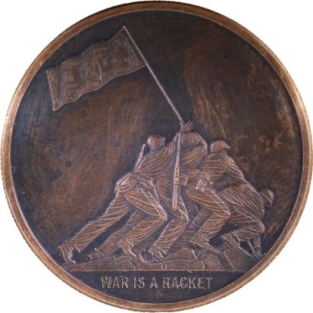 (image for) War Is A Racket #50 (2018 Silver Shield Mini Mintage) 1 oz .999 Pure Copper Round (Black Patina)