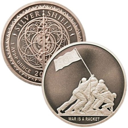 (image for) War Is A Racket #50 (2018 Silver Shield - Mini Mintage) 1 oz .999 Pure Copper Round