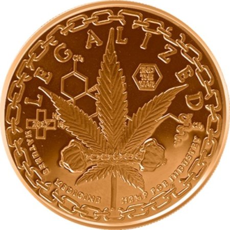 (image for) Washington DC (Legalized Cannabis Series) 1 oz .999 Pure Copper Round