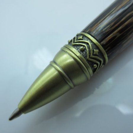 (image for) Wild Card Twist Pen in (Black Palm) Antique Brass