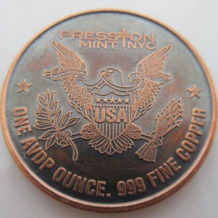 (image for) We The People (Enduring Freedom) 1 oz .999 Pure Copper Round (Presston Mint) (Black Patina)