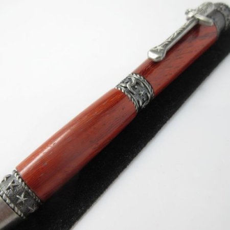 (image for) Western Twist Pen in (East Indian Rosewood) Antique Pewter