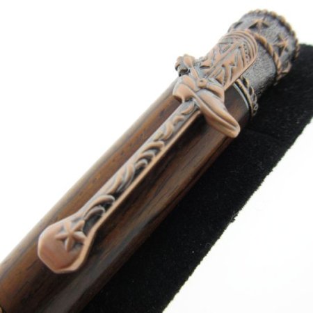 (image for) Western Twist Pen in (Cocobolo Rosewood) Antique Copper