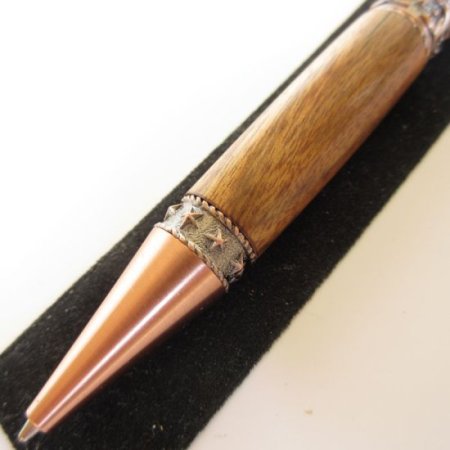 (image for) Western Twist Pen in (Zebrawood) Antique Copper