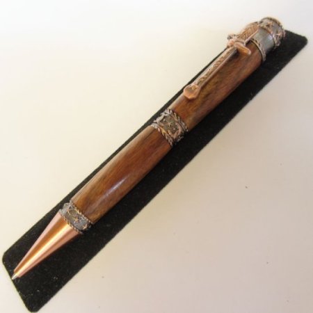 (image for) Western Twist Pen in (Zebrawood) Antique Copper