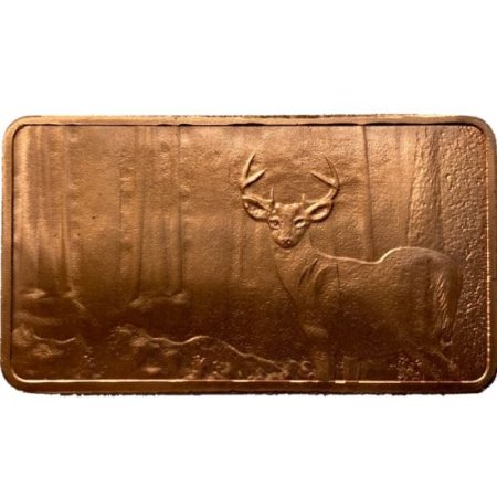 (image for) Whitetail Deer (American Wildlife Set) 1 oz .999 Fine Copper Bar