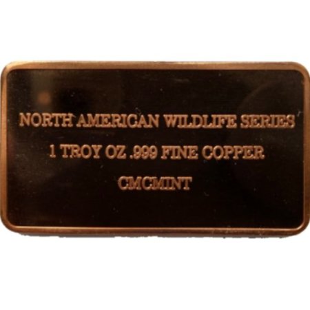 (image for) Whitetail Deer (American Wildlife Set) 1 oz .999 Fine Copper Bar