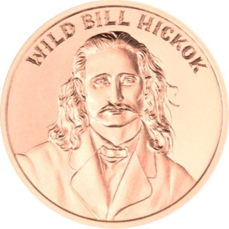 (image for) Wild Bill Hickok (Wild West Reverse) 1 oz .999 Pure Copper Round