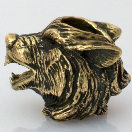 (image for) Wolf Bead in Brass by Russki Designs
