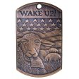 (image for) Wake Up! Copper Dog Tag Necklace
