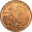 (image for) Walking Liberty Design 1/2 oz .999 Pure Copper Round