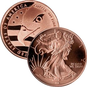 Walking Liberty Design (QSB Mint) 1 oz .999 Pure Copper Round