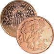 (image for) Walking Liberty Design (Shield Back ~ 2011) 1 oz .999 Pure Copper Round