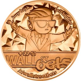 Wall Street Bets 1 oz .999 Pure Copper Round