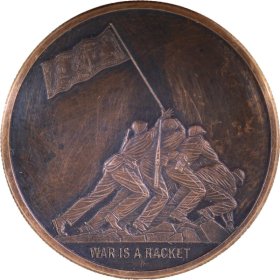 War Is A Racket #50 (2018 Silver Shield Mini Mintage) 1 oz .999 Pure Copper Round (Black Patina)