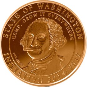 Washington State (Legalized Cannabis Series) 1 oz .999 Pure Copper Round