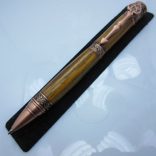 (image for) Wild Card Twist Pen in (Cocobolo Rosewood) Antique Copper