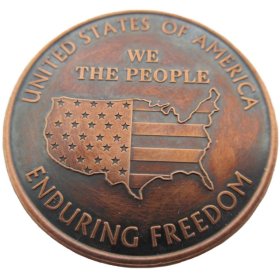 We The People (Enduring Freedom) 1 oz .999 Pure Copper Round (Presston Mint) (Black Patina)