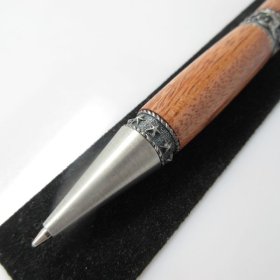 Western Twist Pen in (Tiger Wood) Antique Pewter