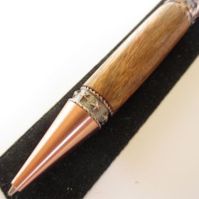 Western Twist Pen in (Zebrawood) Antique Copper