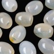 (image for) White Agate Gemstone Beads (Set of 2 Beads)