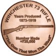 (image for) Winchester '73 Rifle 1 oz .999 Pure Copper Round