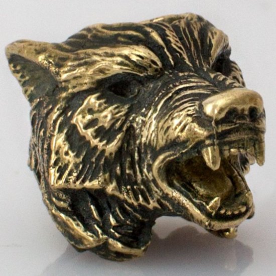 (image for) Wolf Bead in Brass by Russki Designs