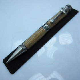 Western Twist Pen in (Maker's Mark® Oak) Antique Pewter