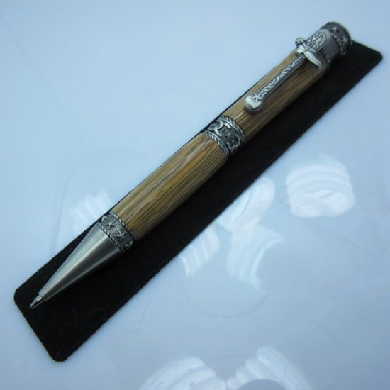 (image for) Western Twist Pen in (Maker\'s Mark® Oak) Antique Pewter